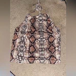 Snake skin Halter Top
